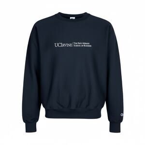 Men's Champion UC Irvine Paul Merage School of Business Navy Blue Sweatshirt - M